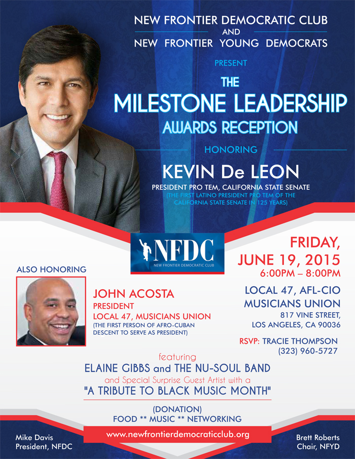 New Frontier Democratic Club honors Local 47 President Acosta and ...