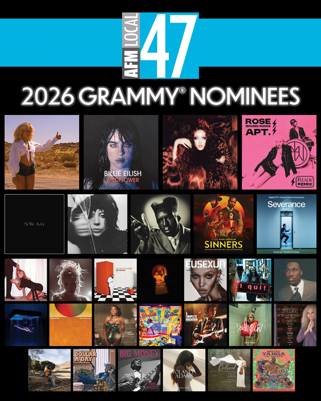 Local 47 2026 Grammy nominees collage