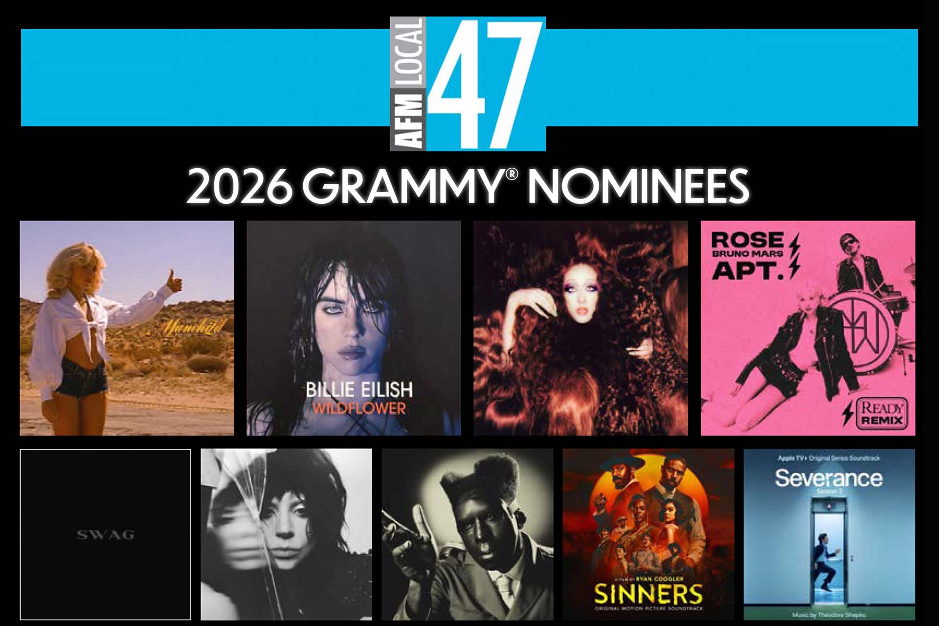 Congratulations 2026 GRAMMY Nominees! - 47 Blog | AFM Local 47